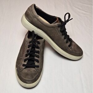 ECCO Mens Shoes Brown Leather Lace Up Sneakers Size 9